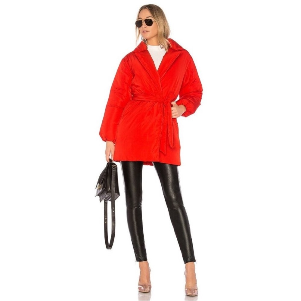 LOVERS + FRIENDS NWT $258 Calla Lily Belted Puffer Jacket